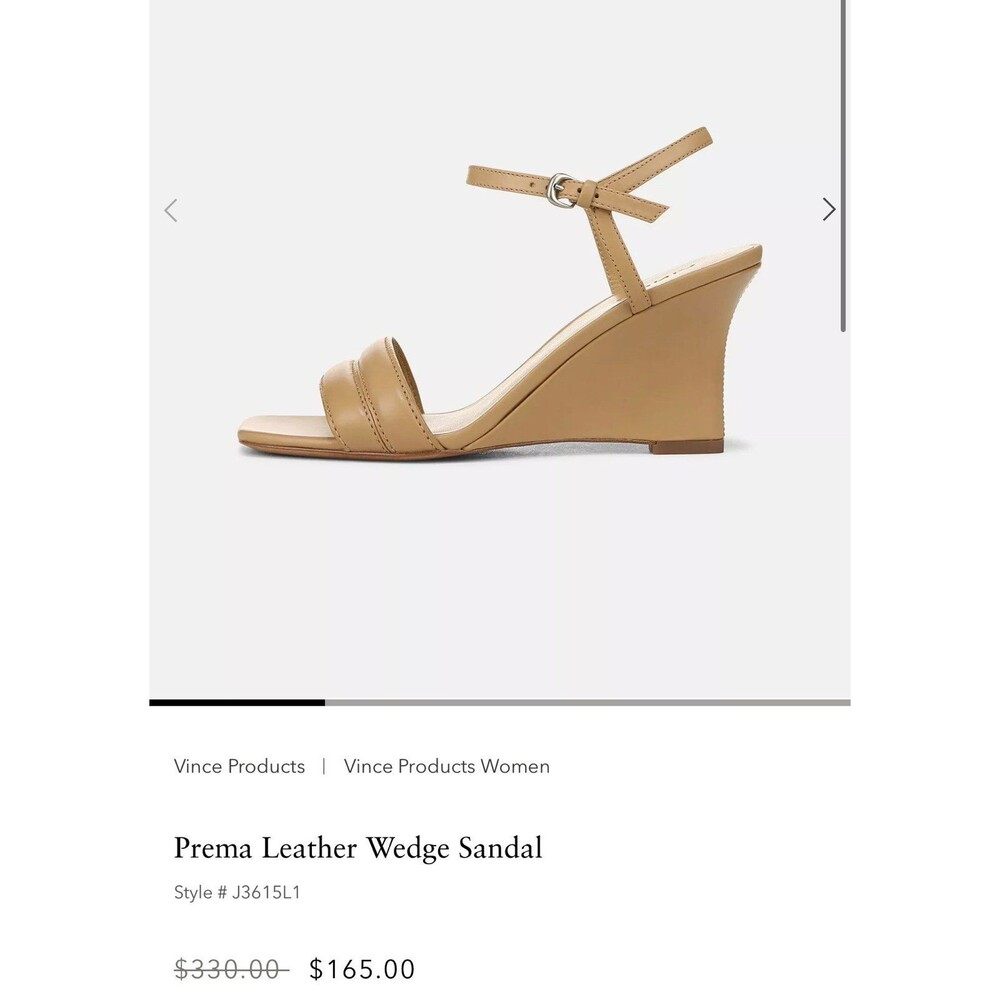 Prema Leather Wedge Sandal 8 - Picture 2 of 12
